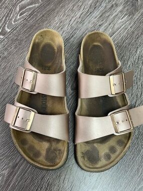 Birkenstock Arizona birko- flor sandals Rose Gold size 39